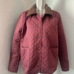 NWOT Bagatelle Burgundy and Brown Puffer Jacket with Quilted Design